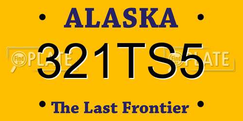 321TS5 Alaska License Plate