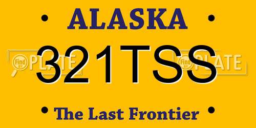 321TSS Alaska License Plate