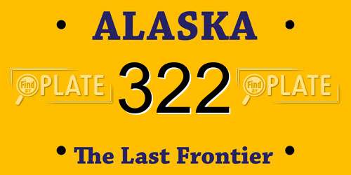 322 Alaska License Plate