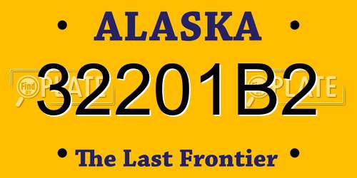 32201B2 Alaska License Plate
