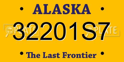 32201S7 Alaska License Plate