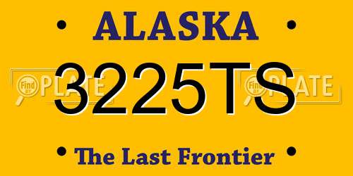 3225TS Alaska License Plate
