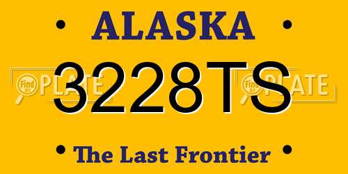 3228TS Alaska License Plate