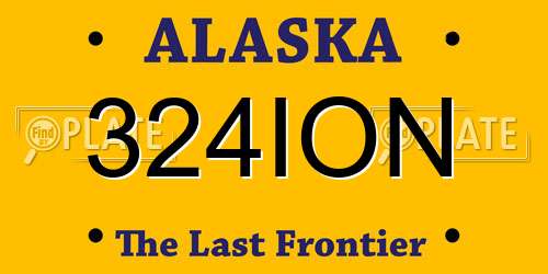 324ION Alaska License Plate