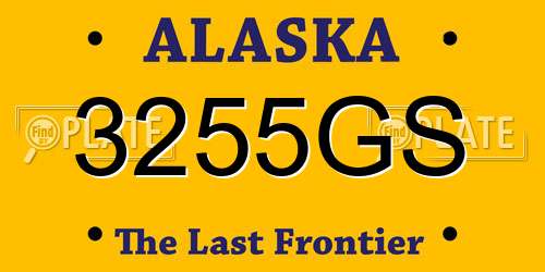 3255GS Alaska License Plate