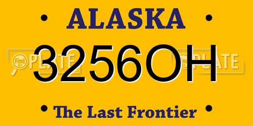 3256OH Alaska License Plate