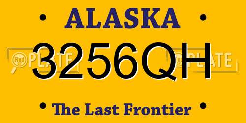 3256QH Alaska License Plate