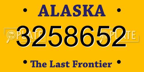 3258652 Alaska License Plate