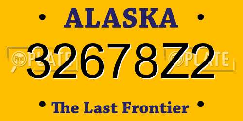32678Z2 Alaska License Plate