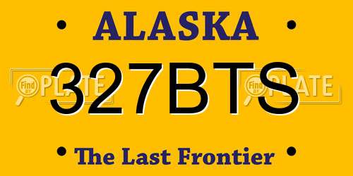 327BTS Alaska License Plate