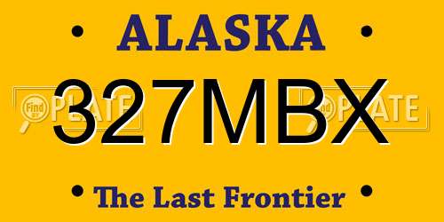 327MBX Alaska License Plate