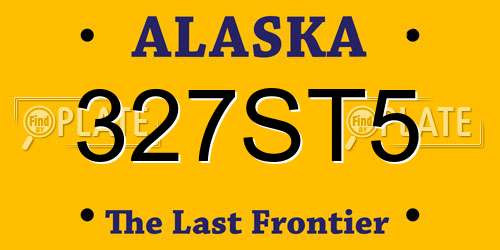 327ST5 Alaska License Plate