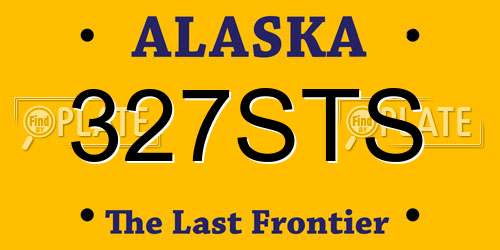 327STS Alaska License Plate