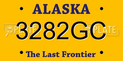 3282GC Alaska License Plate