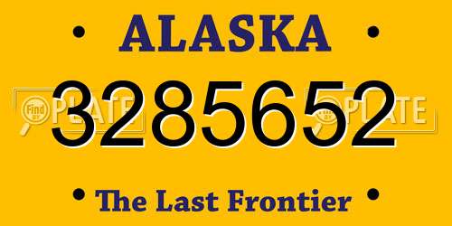 3285652 Alaska License Plate