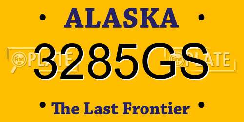 3285GS Alaska License Plate