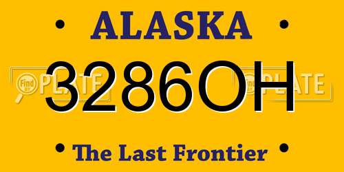 3286OH Alaska License Plate