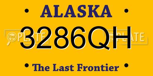 3286QH Alaska License Plate