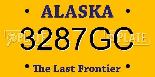 3287GC Alaska License Plate