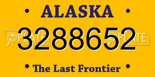 3288652 Alaska License Plate