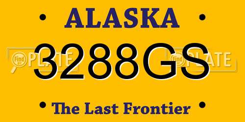 3288GS Alaska License Plate