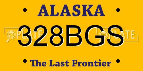 328BGS Alaska License Plate