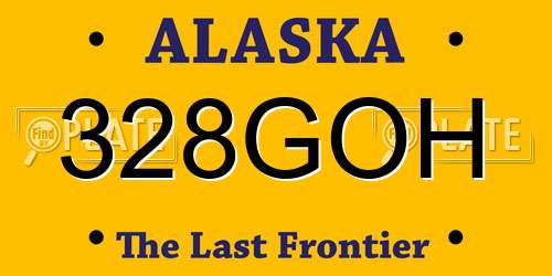 328GOH Alaska License Plate