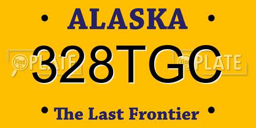 328TGC Alaska License Plate