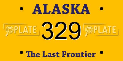329 Alaska License Plate