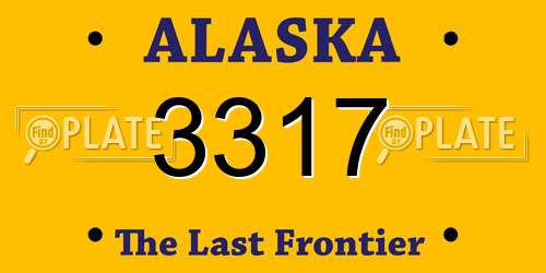 3317 Alaska License Plate