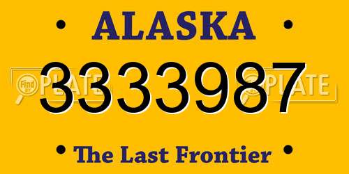 3333987 Alaska License Plate