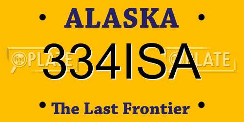 334ISA Alaska License Plate