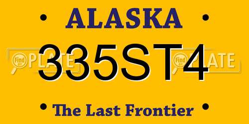335ST4 Alaska License Plate