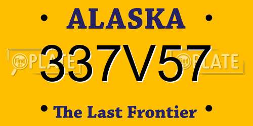 337V57 Alaska License Plate