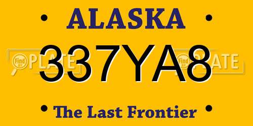 337YA8 Alaska License Plate