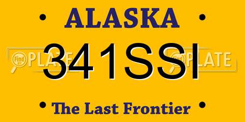341SSI Alaska License Plate