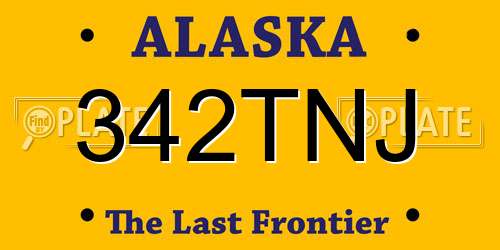 342TNJ Alaska License Plate