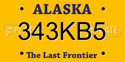 343KB5 Alaska License Plate