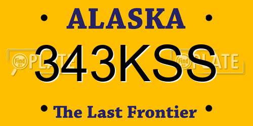 343KSS Alaska License Plate