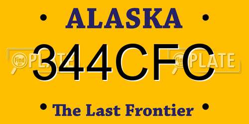 344CFC Alaska License Plate