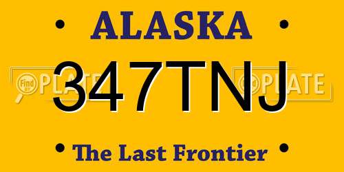 347TNJ Alaska License Plate