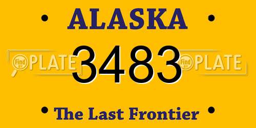 3483 Alaska License Plate