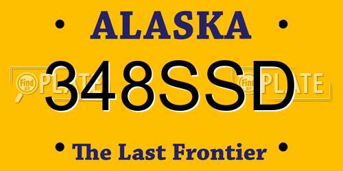 348SSD Alaska License Plate
