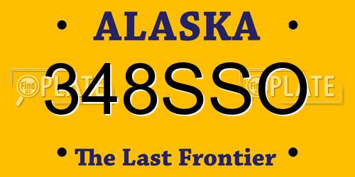 348SSO Alaska License Plate