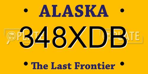 348XDB Alaska License Plate