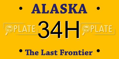34H Alaska License Plate