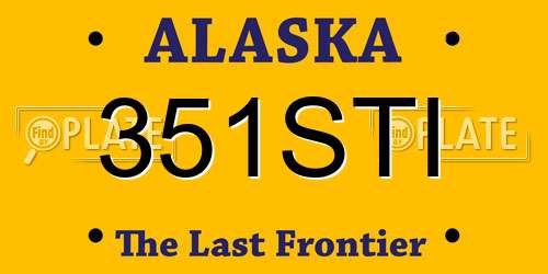 351STI Alaska License Plate