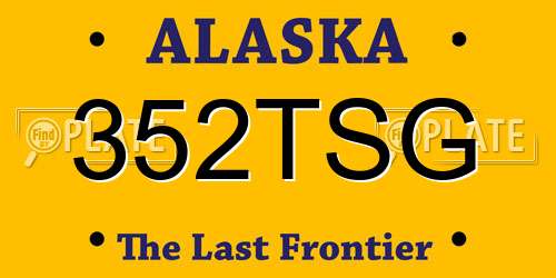352TSG Alaska License Plate