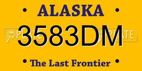 3583DM Alaska License Plate
