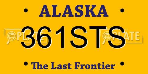 361STS Alaska License Plate